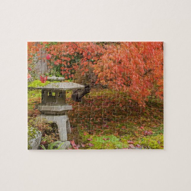 WA, Seattle, Washington Park Arboretum, Japanese 2 Jigsaw Puzzle (Horizontal)