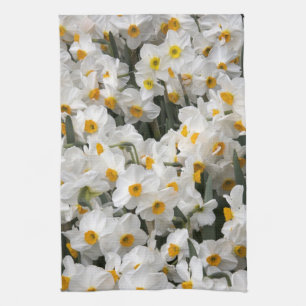 WA, Skagit Valley, Daffodil pattern Tea Towel