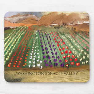 WA Skagit Valley Tulip Fields Spring Dreaming Mouse Mat
