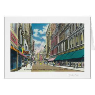 WA Street Downtown Shopping District Scene