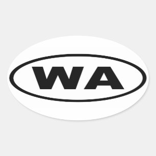 WA Washington Oval Sticker