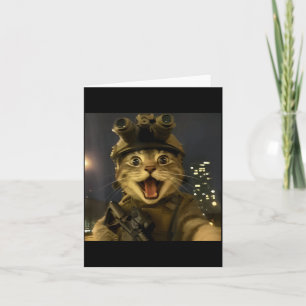 Waactical Cat Meme Card