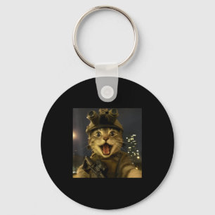 Waactical Cat Meme  Key Ring