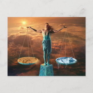 Waage - Postkarte Postcard