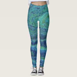 Wabash 1 Ocean Blue Green Leggings