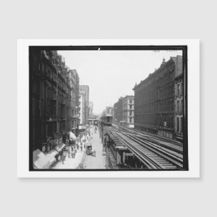 Wabash Ave., N. from Adams St., Chicago Vintage 