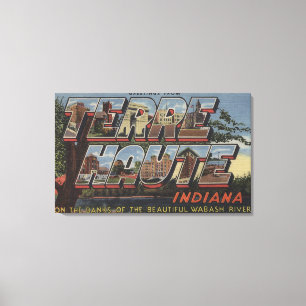 Wabash River - Large Letter Scenes Canvas Print