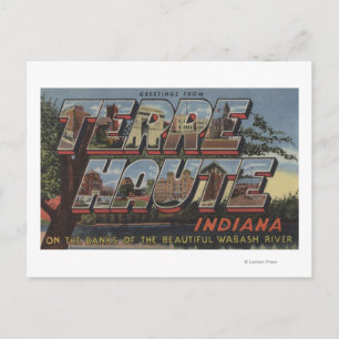 Wabash River - Large Letter Scenes Postcard