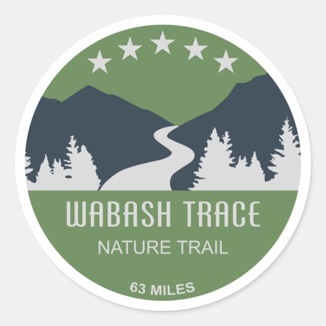 Wabash Trace Nature Trail Classic Round Sticker (Front)