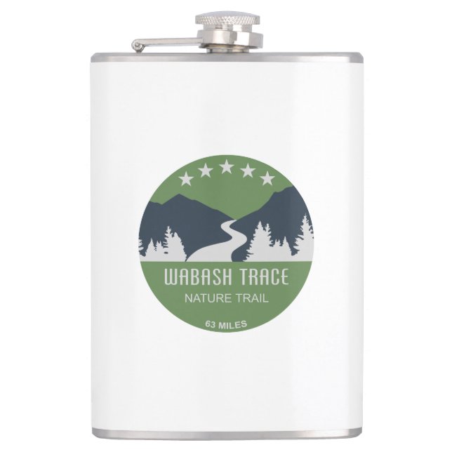 Wabash Trace Nature Trail Hip Flask (Front)