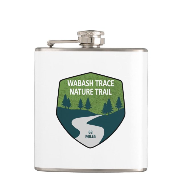 Wabash Trace Nature Trail Hip Flask (Front)