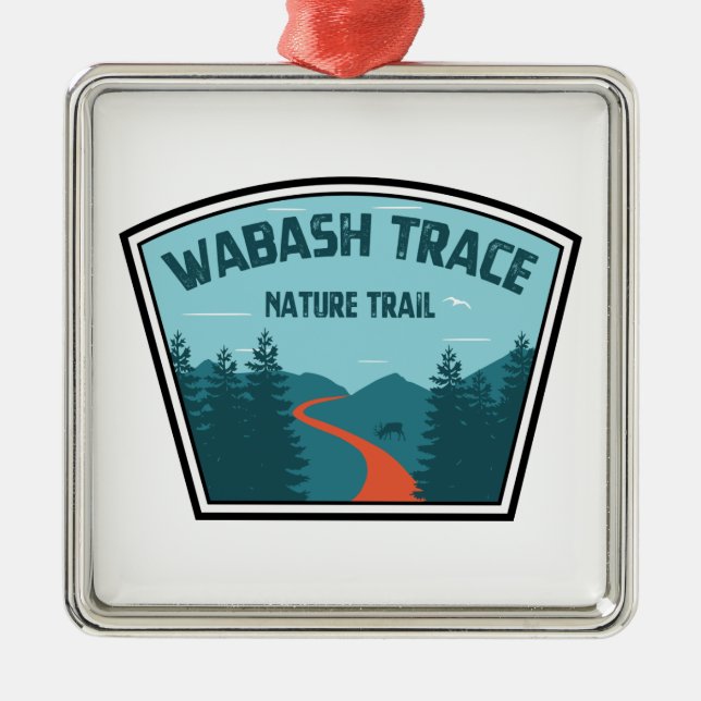 Wabash Trace Nature Trail Metal Tree Decoration (Front)