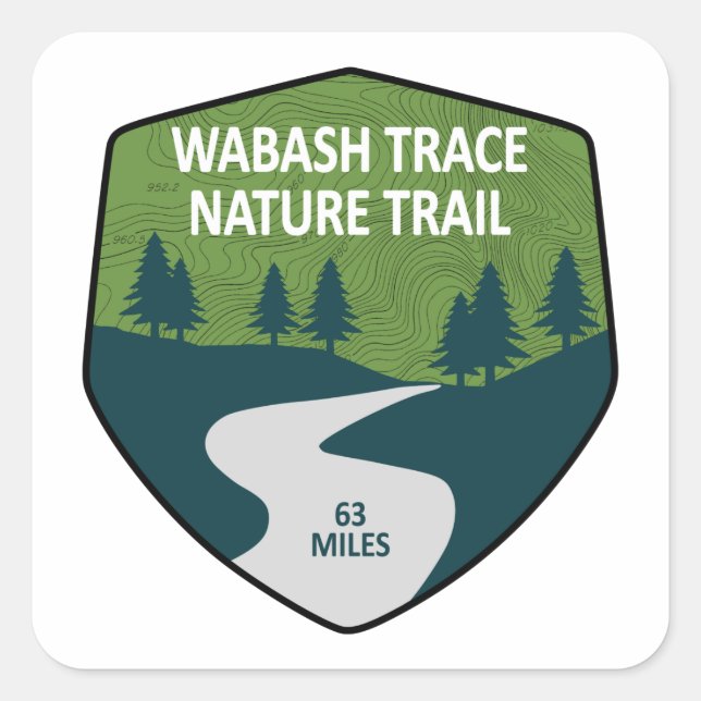 Wabash Trace Nature Trail Square Sticker (Front)