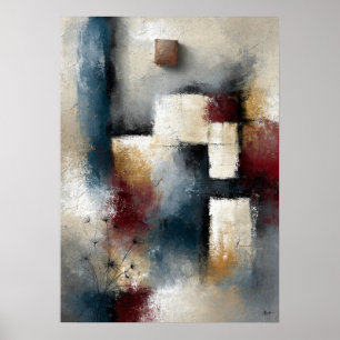 Wabi-Sabi Fleeting Seeds Modern Japanese Abstract  Poster