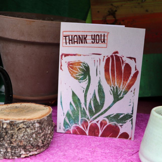 Wabi Sabi Flower Stamp Floral Spring Nature        Card (Creator Uploaded)