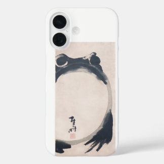 Wabi Sabi Grumpy  Frog by Hoji Japanese Sumi-e  Ca iPhone 16 Case