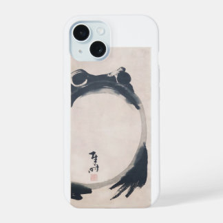 Wabi Sabi Grumpy  Frog by Hoji Japanese Sumi-e  iPhone 15 Case