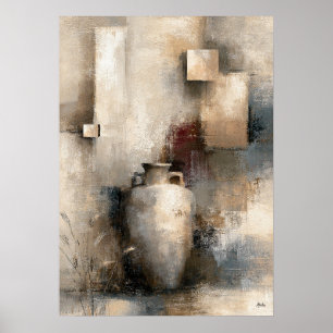 Wabi-Sabi Humble Vessel Modern Japanese Abstract  Poster