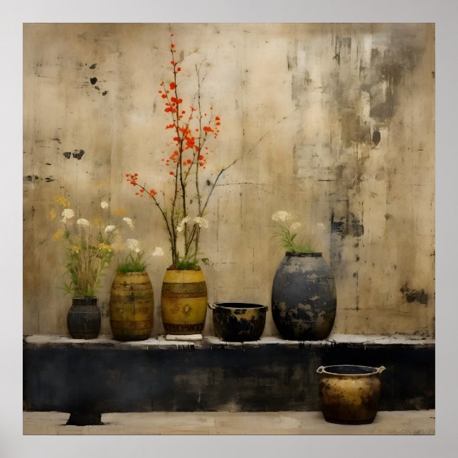 Wabi Sabi Japanese Style Art Poster (Front)