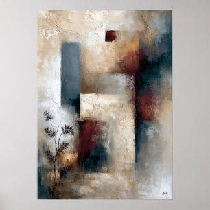 Wabi-Sabi Quiet Presence Modern Japanese Abstract  Poster
