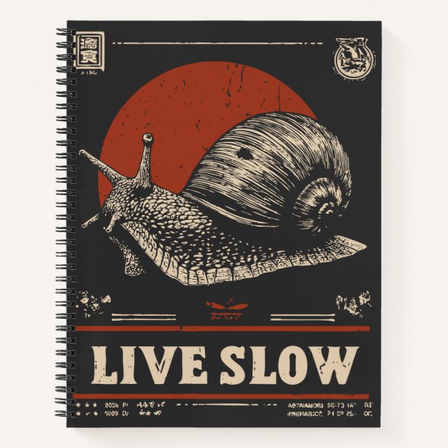 Wabi-Sabi Snail | Mindful Living Portrait Notebook (Front)