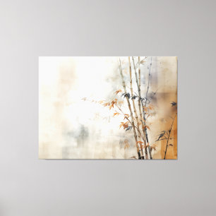 Wabisabi Aesthetic Bamboo Canvas Print