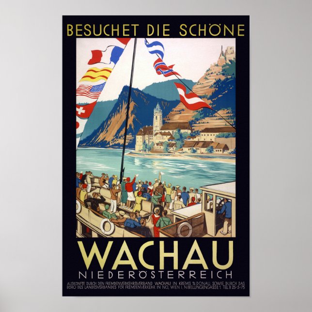 Wachau Austria Vintage Poster 1930 (Front)
