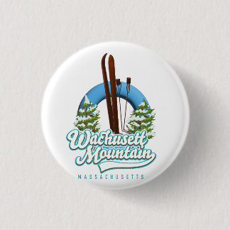 Wachusett Mountain Massachusetts ski logo 3 Cm Round Badge