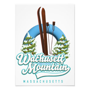 Wachusett Mountain Massachusetts ski logo Photo Print