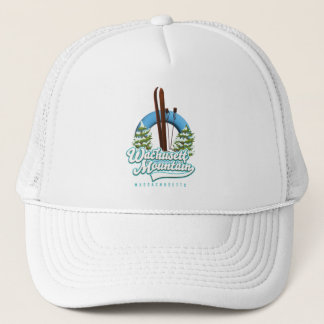 Wachusett Mountain Massachusetts ski logo Trucker Hat