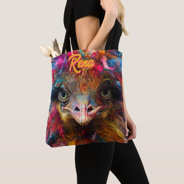 Wackadoodle Eco Friendly Vibrant Coloured Hues Tote Bag (Close Up)