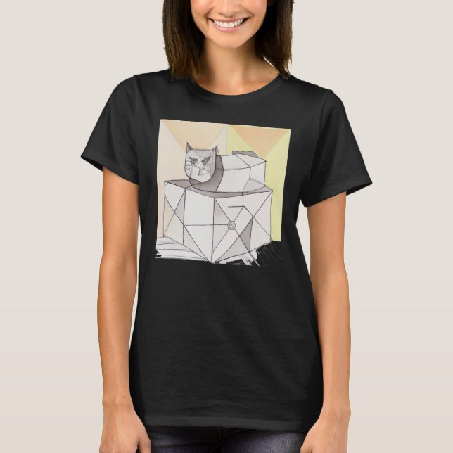 Wacky cat artwork kitten pun T-Shirt (Front)