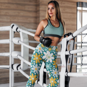 Wacky Daisy Garden Floral Patterned   Leggings