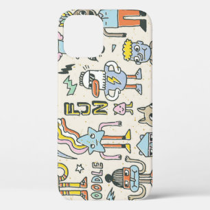 Wacky Doodles: Vintage Character Set iPhone 12 Case