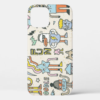 Wacky Doodles: Vintage Character Set iPhone 12 Case