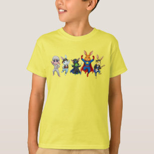 Wacky Rabbits Cartoon Bling T-Shirt