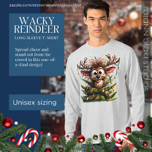 Wacky Reindeer Long Sleeve T-Shirt