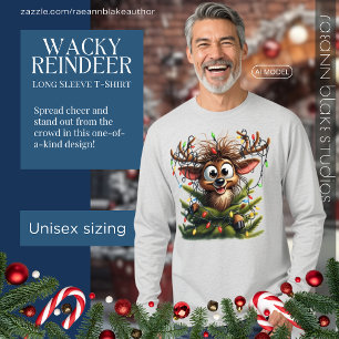 Wacky Reindeer Long Sleeve T-Shirt