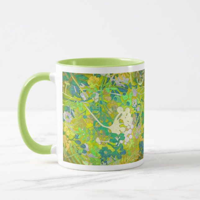 Wacky Retro Floral 2 Mug (Left)