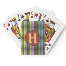 Wacky Stripes Letter Playing Cards