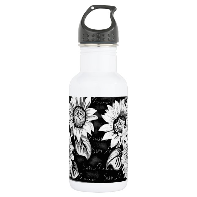 Wacky Sunflowers 532 Ml Water Bottle (Front)