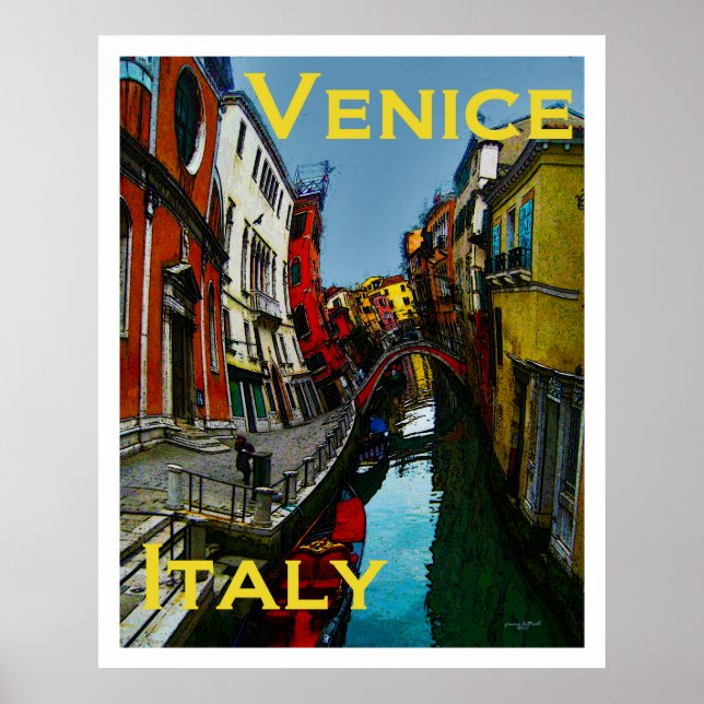 Wacky Travel Posters - Venice Italy (Front)