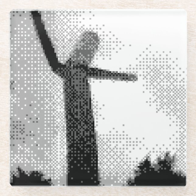 WACKY WAVING INFLATABLE ARM FLAILING TUBEMAN GLASS COASTER (Front)