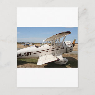 Waco biplane aircraft postcard