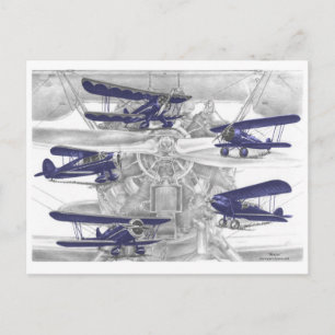 Waco Biplane Postcard