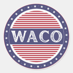 Waco City Pride Emblem – American Identity Classic Round Sticker