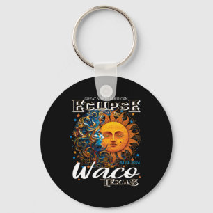 Waco Texas 2024 Total Solar Eclipse Cosmic April 8 Key Ring