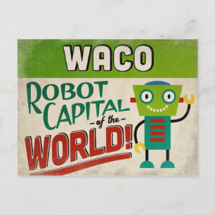 Waco Texas Robot - Funny Vintage Postcard
