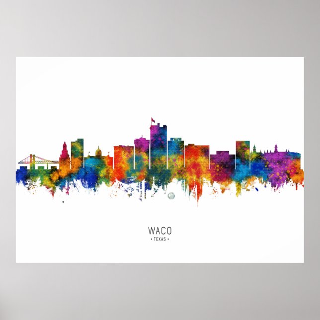 Waco Texas Skyline Poster (Front)