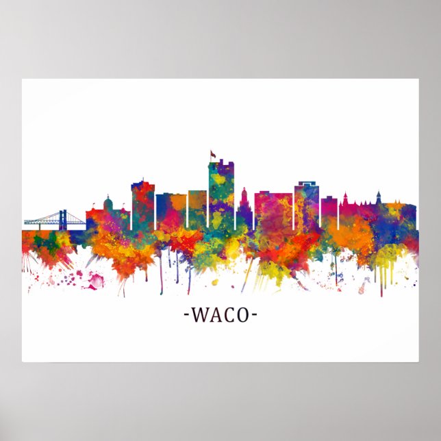 Waco Texas Skyline Poster (Front)